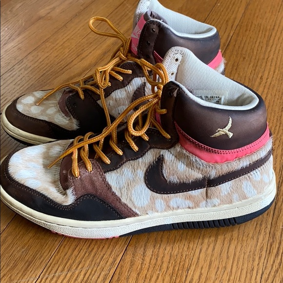 leopard nike high tops